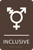 Dark Brown Inclusive Gender Neutral Bathroom Sign