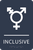 Navy Inclusive Gender Neutral Bathroom Sign