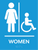 Bealls Inc Blue Women's Restroom Sign