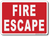 Red Fire Escape Sign