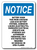 Notice Battery Room Sign