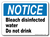 Notice Bleach Disinfected Water Do Not Drink Sign 2