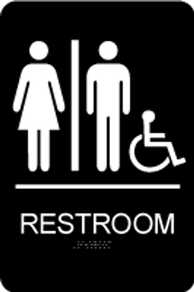 ADA Unisex Accessible Restroom Sign