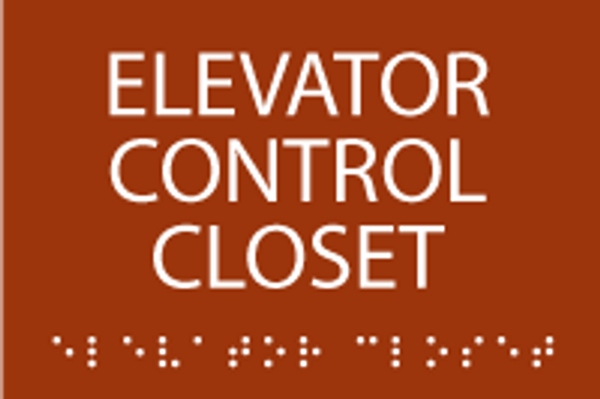 ADA Elevator Control Closet Sign