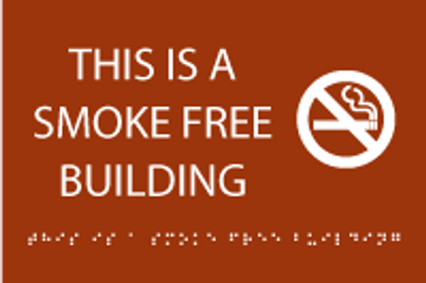 This is a Smoke Free Building ADA Sign