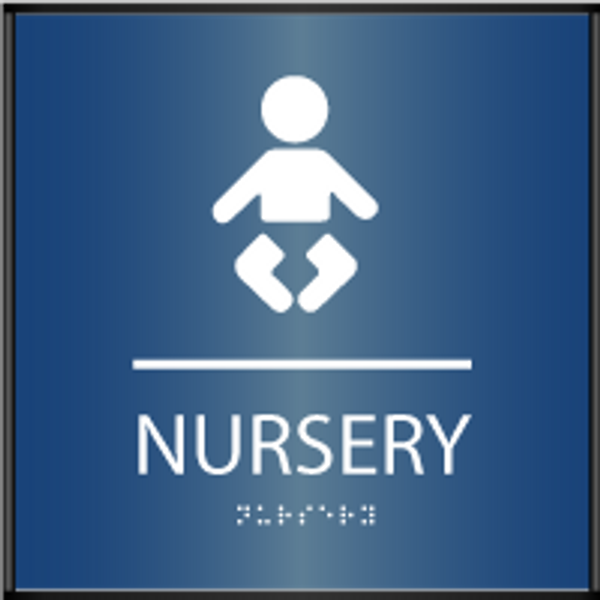 Curved ADA Nursery Sign