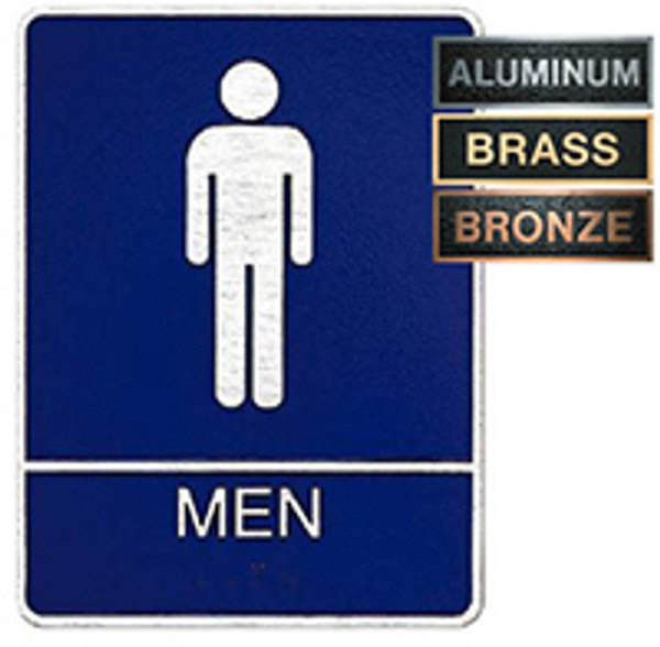 Men's ADA Restroom Metal Plaque