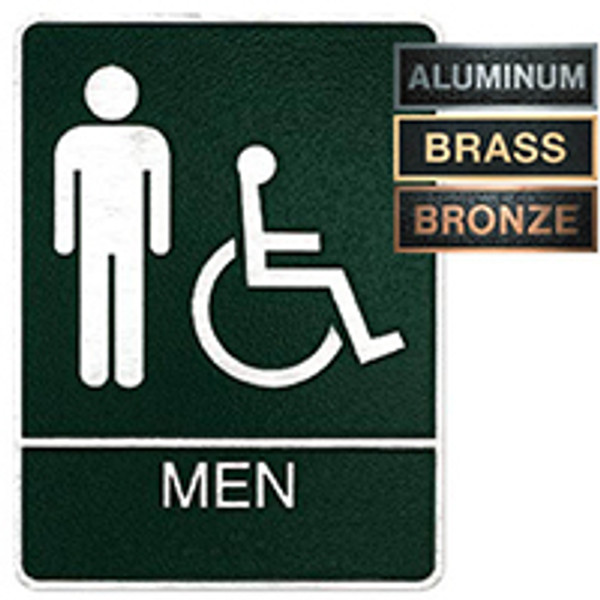 Men's Accessible Metal ADA Plaque