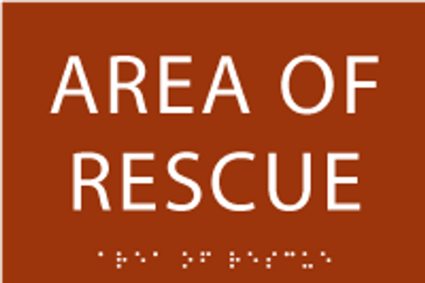 Area of Rescue ADA Sign