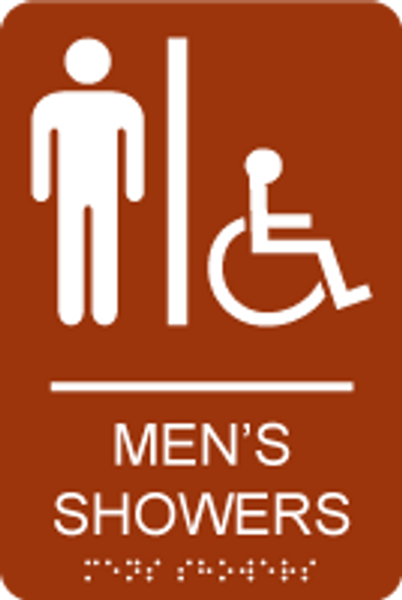 Men's Showers ADA Sign