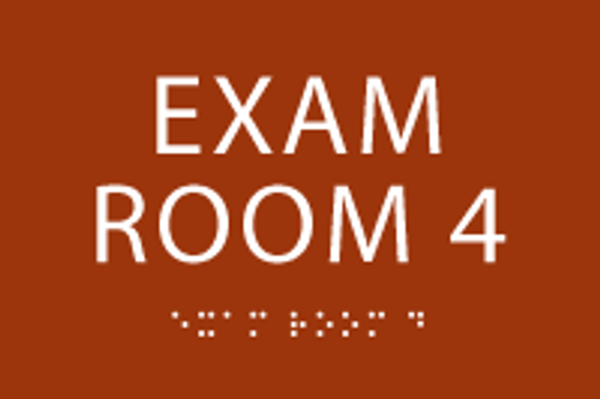 Exam Room 4 ADA Sign