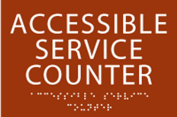 Accessible Service Counter ADA Sign