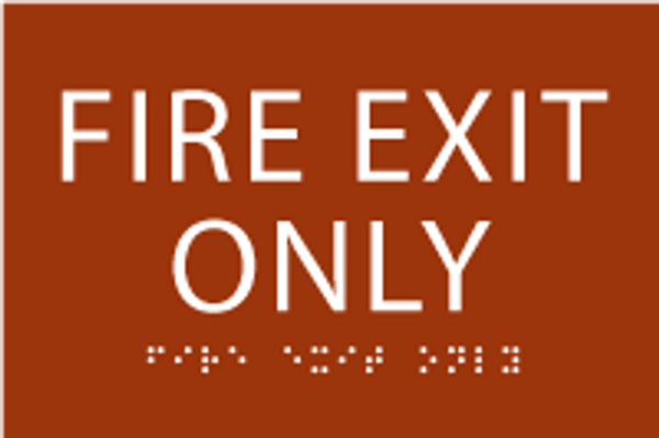 ADA Fire Exit Only Sign