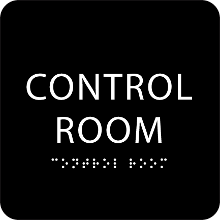 Braille Control Room Sign - ADA compliant with Braille | ADA Central Signs