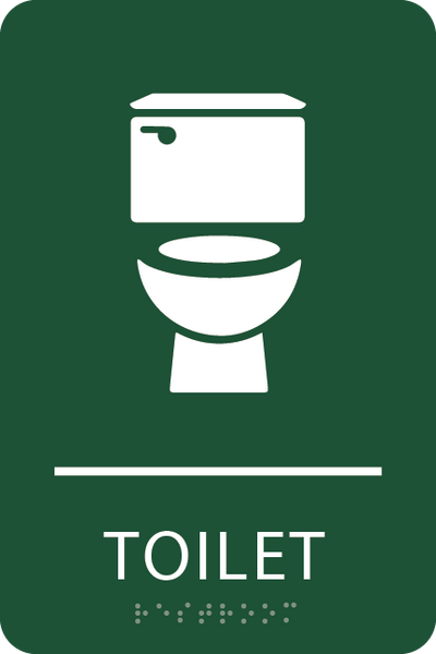 Green Toilet ADA Sign