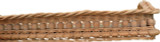 SOLD Large Wicker Stick and Ball Glass Top Serving Tray