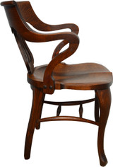 SOLD Oak Fancy Office Arm Chair