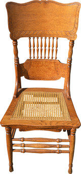 SOLD Set of 6 Fancy Oak Dining Chairs