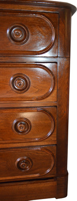 SOLD  Victorian Five Drawer Refinished Walnut Chest
