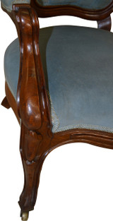 SOLD Antique Armchair, Antique Civil War Era Heavily Carved Gentleman's Chair