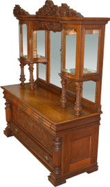 SOLD Super Oak Carved Sideboard by Horner