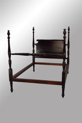 SOLD Antique Mahogany Pineapple Fluted Poster Bed