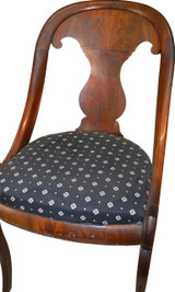 SOLD Set of 4 Flame Mahogany Period Empire Chairs