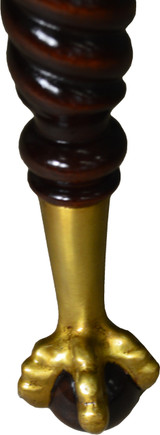 SOLD Twist Post Ball and Claw Lion Face Plant Stand