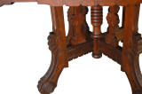 SOLD Victorian Marble Top Coffee Table with Burl Walnut