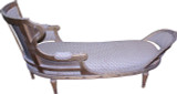 SOLD French Gold Decorated Chaise Lounge