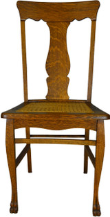 SOLD Set of 6 Oak Claw Foot Dining Chairs
