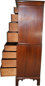 SOLD Mahogany Chippendale Two Piece Bracket Foot Chest on Chest