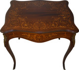 SOLD Victorian Mahogany Heavily Inlaid Parlor Stand