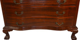 SOLD Mahogany Ox Bow Ball and Claw Slant Top Desk