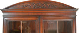 SOLD Mahogany Carved Step Back China Cabinet