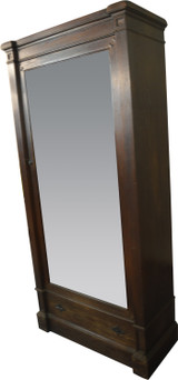 SOLD Oak Glass Door Gun Cabinet