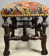 SOLD Walnut Victorian Age Needlepoint Window Bench
