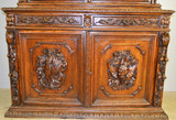 SOLD Carved Oak Step Back China Cabinet