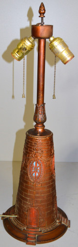 SOLD Oversize Scenic Panel Lamp Lighthouse Theme