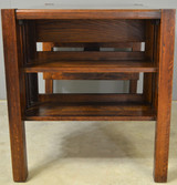 SOLD Mission Oak Library Writing Desk with Bookshelves