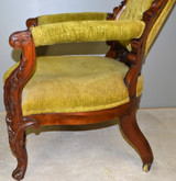 SOLD Large Rococo Carved Civil War Era Gentleman’s Chair
