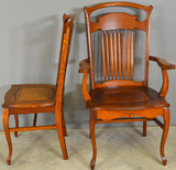 SOLD Set of 9 Oak Formal Dining Chairs – Stylish