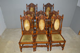 SOLD Set of 8 Carved Oak Outstanding Dining Room Chairs – Victorian