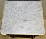 SOLD Victorian Rosewood Carved Marble Top Half Commode