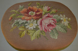 SOLD Oval French Needlepoint Footstool – FREE SHIPPING