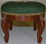 SOLD Round Needlepoint Footstool – FREE SHIPPING