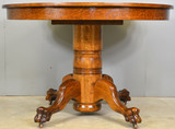 SOLD Victorian Oak Claw Foot Dining Table Refinished