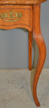 SOLD Oak Victorian Bevel Mirror Ladies Vanity with Inlay – Rare