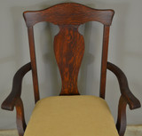SOLD Set of 6 Oak Formal Queen Anne Dining Chairs