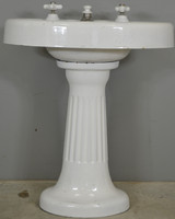 SOLD Victorian Oval Pedestal Sink by Standard